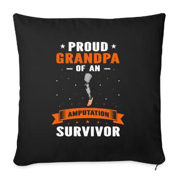 Conception de prothèses de jambe et prothèses de jambe - Housse de coussin décorative 45 x 45 cm - noir - Devant