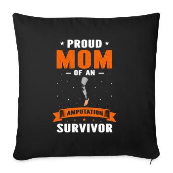 Conception de prothèses de jambe et prothèses de jambe - Housse de coussin décorative 45 x 45 cm - noir - Devant