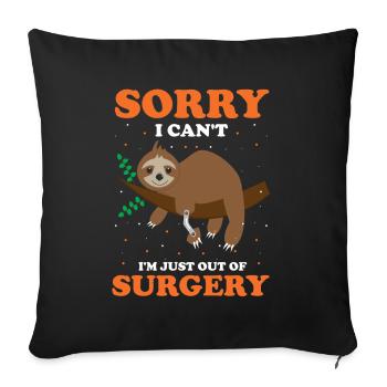 Conception de prothèses de jambe et prothèses de jambe - Housse de coussin décorative 45 x 45 cm - noir - Devant