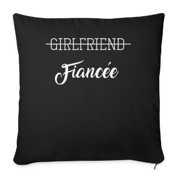 Girlfriend Fiancee Couple Engagement Engaged - Sofa pillowcase 17,3'' x 17,3'' (45 x 45 cm) - black - Front