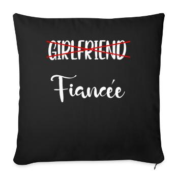Girlfriend Fiancee Couple Engagement Engaged - Sofa pillowcase 17,3'' x 17,3'' (45 x 45 cm) - black - Front