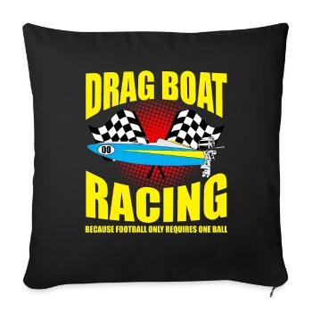 Conception de bateaux de dragster pour les plaisanciers de course - Housse de coussin décorative 45 x 45 cm - noir - Devant