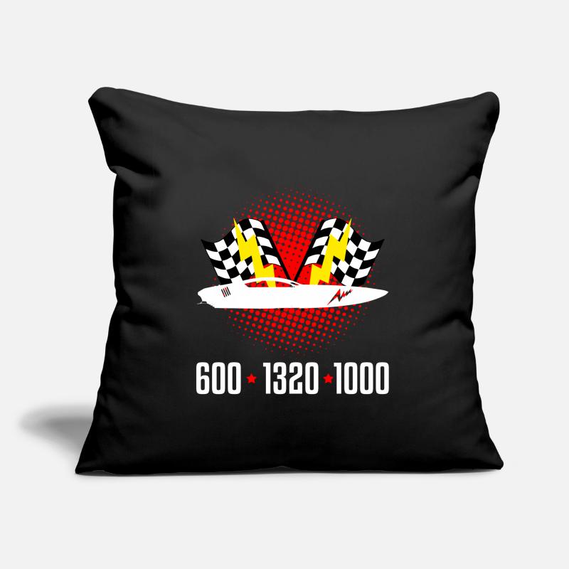 Conception de bateaux de course pour les courses de dragsters Housse de coussin décorative 45 x 45 cm