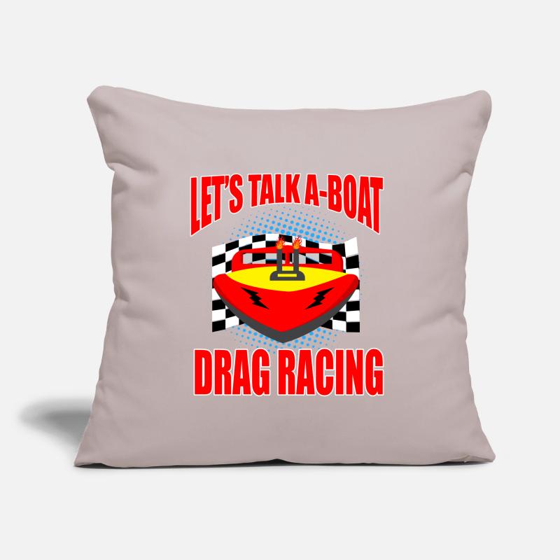 Conception de bateaux de course pour les courses de dragsters Housse de coussin décorative 45 x 45 cm
