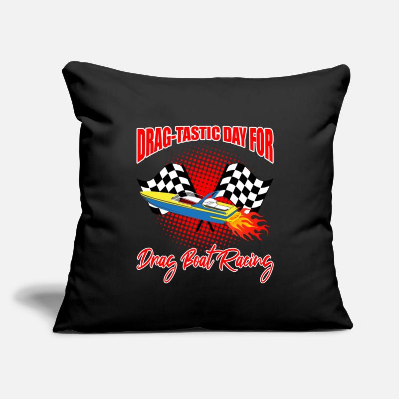 Conception de bateaux de dragster pour les plaisanciers de course Housse de coussin décorative 45 x 45 cm