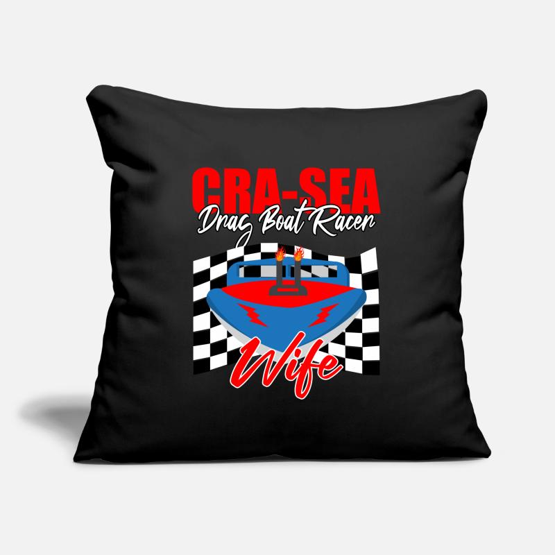 Conception de bateaux de course pour les courses de dragsters Housse de coussin décorative 45 x 45 cm