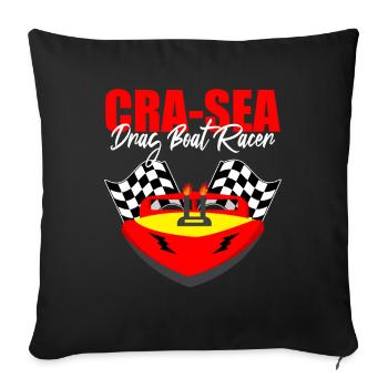 Speedboat Racing Design for Racing Boaters - Sofa pillowcase 17,3'' x 17,3'' (45 x 45 cm) - black - Front