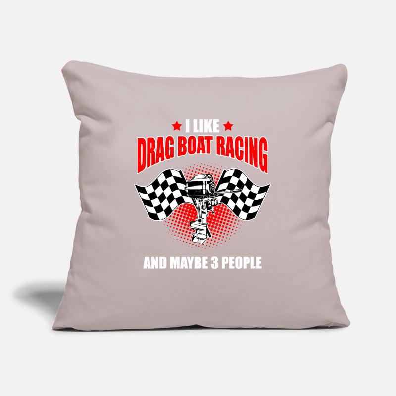 Conception de bateaux de course pour les courses de dragsters Housse de coussin décorative 45 x 45 cm