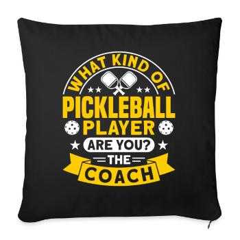 Coach Pickleball Player Pickleball Design - Sofa pillowcase 17,3'' x 17,3'' (45 x 45 cm) - black - Front