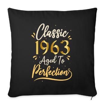 Birthday 1963 gift 1963 Classic 1963 - Sofa pillowcase 17,3'' x 17,3'' (45 x 45 cm) - black - Front