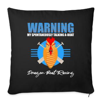 Dragon Boat Trainer for Chinese Boat Racing - Sofa pillowcase 17,3'' x 17,3'' (45 x 45 cm) - black - Front