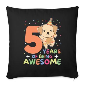 Labrador pour les enfants de 5 ans - Housse de coussin décorative 45 x 45 cm - noir - Devant