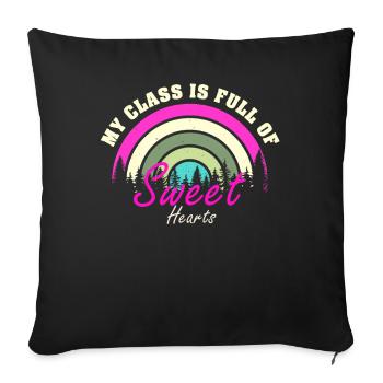 My Class Is Full Of Sweethearts - Sofa pillowcase 17,3'' x 17,3'' (45 x 45 cm) - black - Front