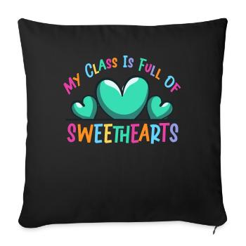 My Class Is Full Of Sweethearts - Sofa pillowcase 17,3'' x 17,3'' (45 x 45 cm) - black - Front