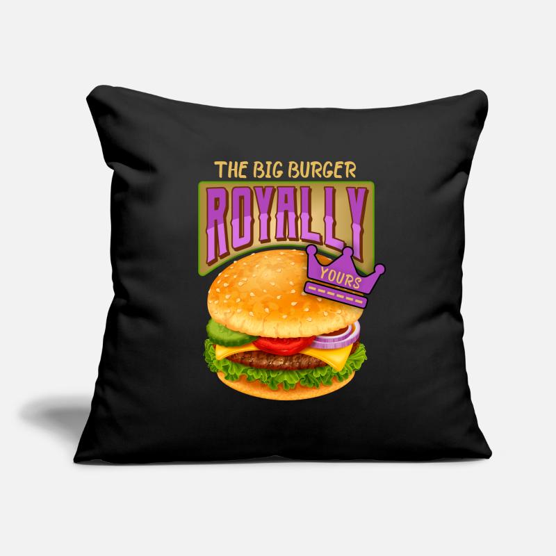Burger-Cheeseburger Spruch Hamburger-Royale Sofakissenbezug 45 x 45 cm