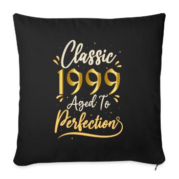 Anniversaire 1999 cadeau 1999 Classic 1999 - Housse de coussin décorative 45 x 45 cm - noir - Devant