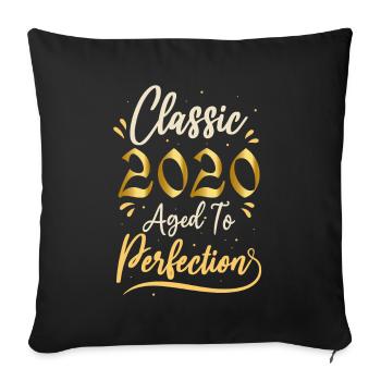 Anniversaire 2020 cadeau 2020 Classic 2020 - Housse de coussin décorative 45 x 45 cm - noir - Devant