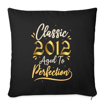 Geburtstag 2012 Geschenk 2012 Classic 2012 - Sofakissenbezug 45 x 45 cm - Schwarz - Vorne