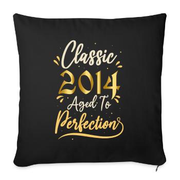 Geburtstag 2014 Geschenk 2014 Classic 2014 - Sofakissenbezug 45 x 45 cm - Schwarz - Vorne
