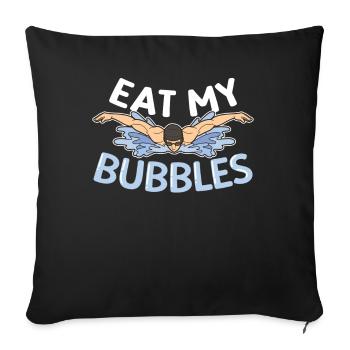 Eat My Bubbles Butterfly Swimming - Sofa pillowcase 17,3'' x 17,3'' (45 x 45 cm) - black - Front