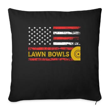 Lawn Balls American Precision Sports - Sofa pillowcase 17,3'' x 17,3'' (45 x 45 cm) - black - Front