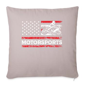 Sport automobile American Flag Racing Sport - Housse de coussin décorative 45 x 45 cm - taupe clair - Devant