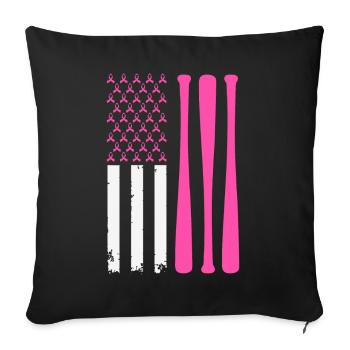 American Baseball Sports - Sofa pillowcase 17,3'' x 17,3'' (45 x 45 cm) - black - Front