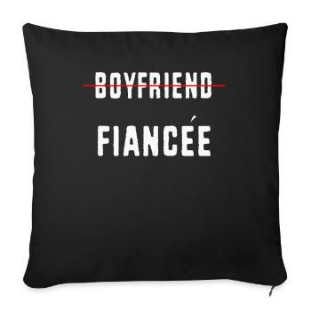 Couple Engagement Engaged Men Funny Fiancee - Sofa pillowcase 17,3'' x 17,3'' (45 x 45 cm) - black - Front