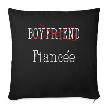 Couple Engagement Engaged Men Funny Fiancee - Sofa pillowcase 17,3'' x 17,3'' (45 x 45 cm) - black - Front