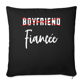 Couple Engagement Engaged Men Funny Fiancee - Sofa pillowcase 17,3'' x 17,3'' (45 x 45 cm) - black - Front