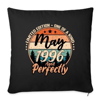 May 1996 anniversary 1996 legends May - Sofa pillowcase 17,3'' x 17,3'' (45 x 45 cm) - black - Front