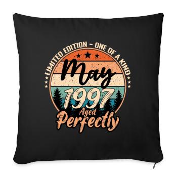 May 1997 anniversary 1997 legends May - Sofa pillowcase 17,3'' x 17,3'' (45 x 45 cm) - black - Front