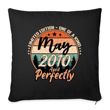 Mai 2010 anniversaire 2010 légendes Mai - Housse de coussin décorative 45 x 45 cm - noir - Devant