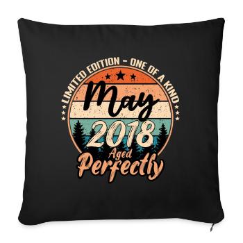 May 2018 anniversary 2018 legends May - Sofa pillowcase 17,3'' x 17,3'' (45 x 45 cm) - black - Front