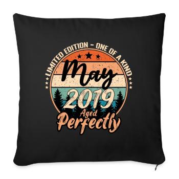 May 2019 anniversary 2019 legends May - Sofa pillowcase 17,3'' x 17,3'' (45 x 45 cm) - black - Front