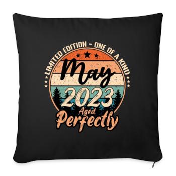 May 2023 anniversary 2023 legends May - Sofa pillowcase 17,3'' x 17,3'' (45 x 45 cm) - black - Front