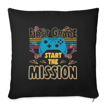 First Day of School First Grade Start The School - Sofakissenbezug 45 x 45 cm - Schwarz - Vorne
