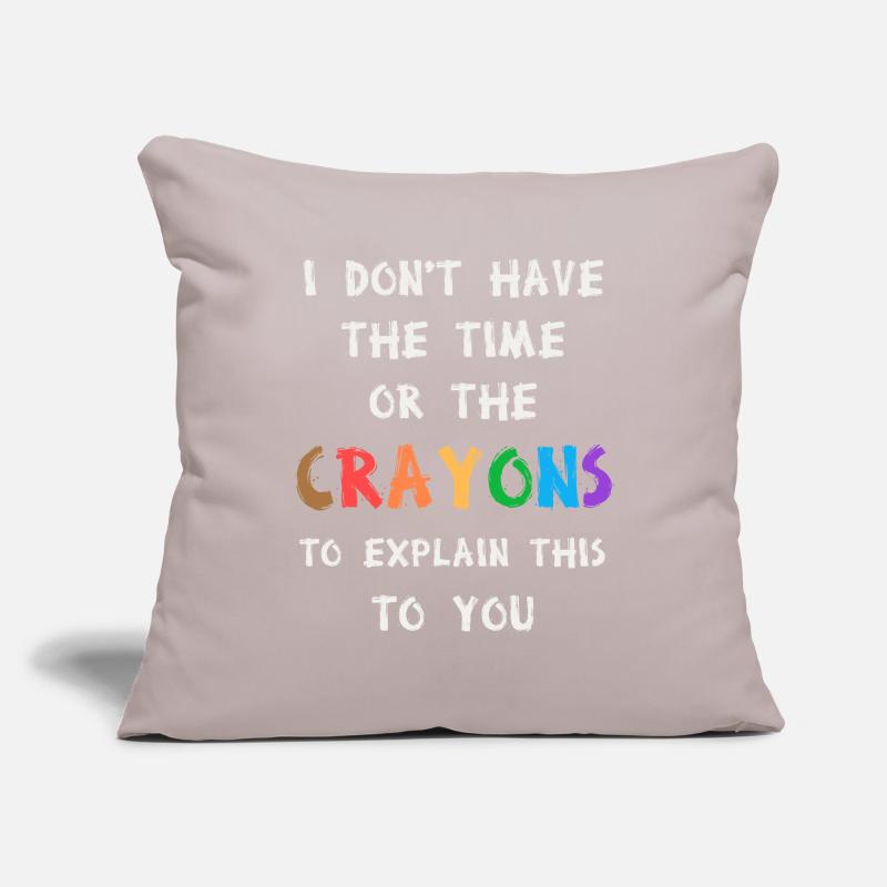 Ich habe nicht die Zeit oder die Buntstifte Sofakissenbezug 45 x 45 cm