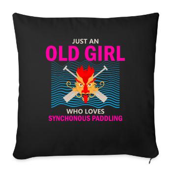 Dragon Boat Trainer for Chinese Boat Racing - Sofa pillowcase 17,3'' x 17,3'' (45 x 45 cm) - black - Front
