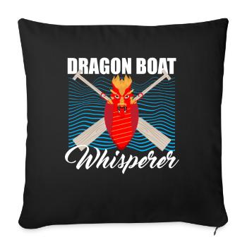 Dragon Boat Racing Design for Dragon Boating - Sofa pillowcase 17,3'' x 17,3'' (45 x 45 cm) - black - Front