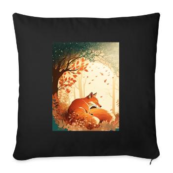 Fix et Foxi Fox disant chemise de couchage Câlin - Housse de coussin décorative 45 x 45 cm - noir - Devant