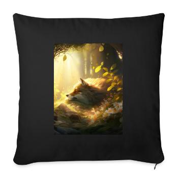 Fix et Foxi Fox disant chemise de couchage Câlin - Housse de coussin décorative 45 x 45 cm - noir - Devant