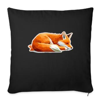 Fix et Foxi Fox disant chemise de couchage Câlin - Housse de coussin décorative 45 x 45 cm - noir - Devant