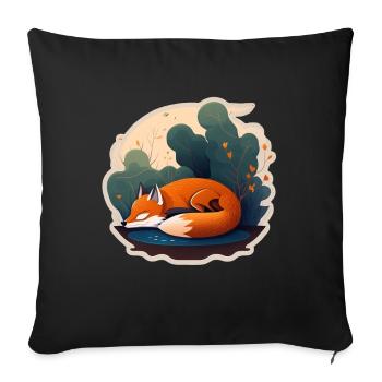 Fix et Foxi Fox disant chemise de couchage Câlin - Housse de coussin décorative 45 x 45 cm - noir - Devant