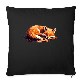 Fix et Foxi Fox disant chemise de couchage Câlin - Housse de coussin décorative 45 x 45 cm - noir - Devant