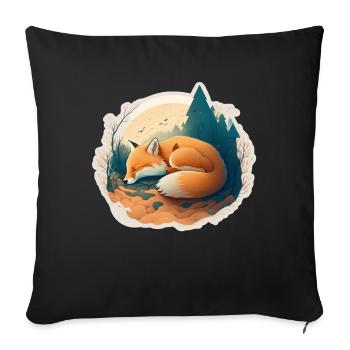 Fix et Foxi Fox disant chemise de couchage Câlin - Housse de coussin décorative 45 x 45 cm - noir - Devant
