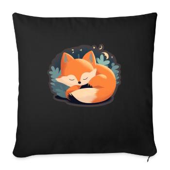 Fix et Foxi Fox disant chemise de couchage Câlin - Housse de coussin décorative 45 x 45 cm - noir - Devant