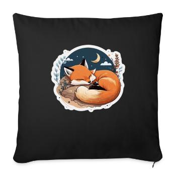 Fix et Foxi Fox disant chemise de couchage Câlin - Housse de coussin décorative 45 x 45 cm - noir - Devant