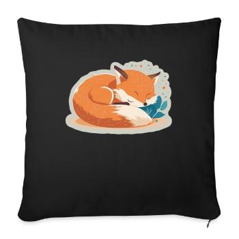 Fix et Foxi Fox disant chemise de couchage Câlin - Housse de coussin décorative 45 x 45 cm - noir - Devant