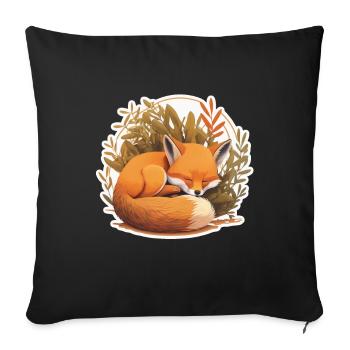 Fix et Foxi Fox disant chemise de couchage Câlin - Housse de coussin décorative 45 x 45 cm - noir - Devant